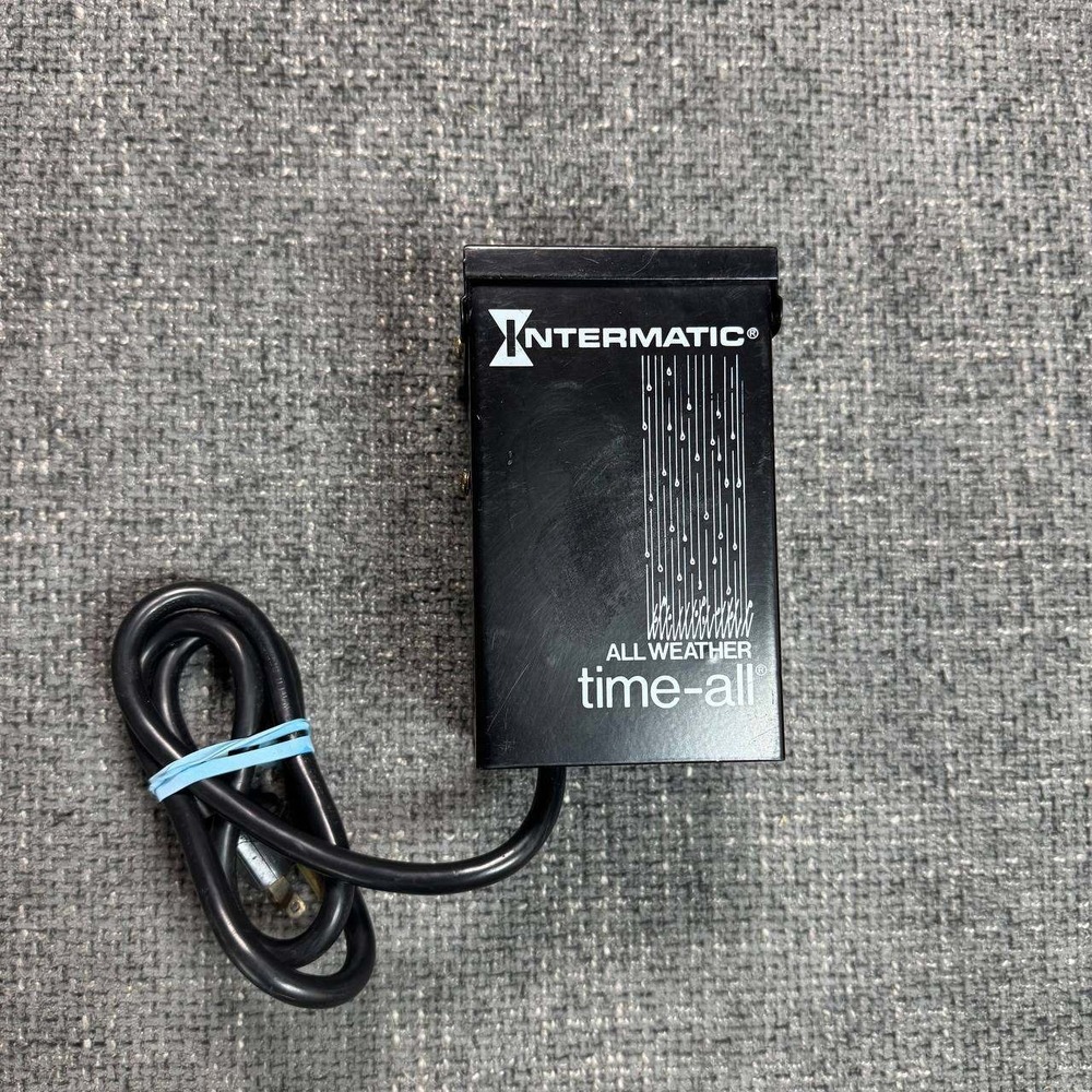 Intermatic Time-All All Weather Outdoor Timer Black Vintage Industrial Utility